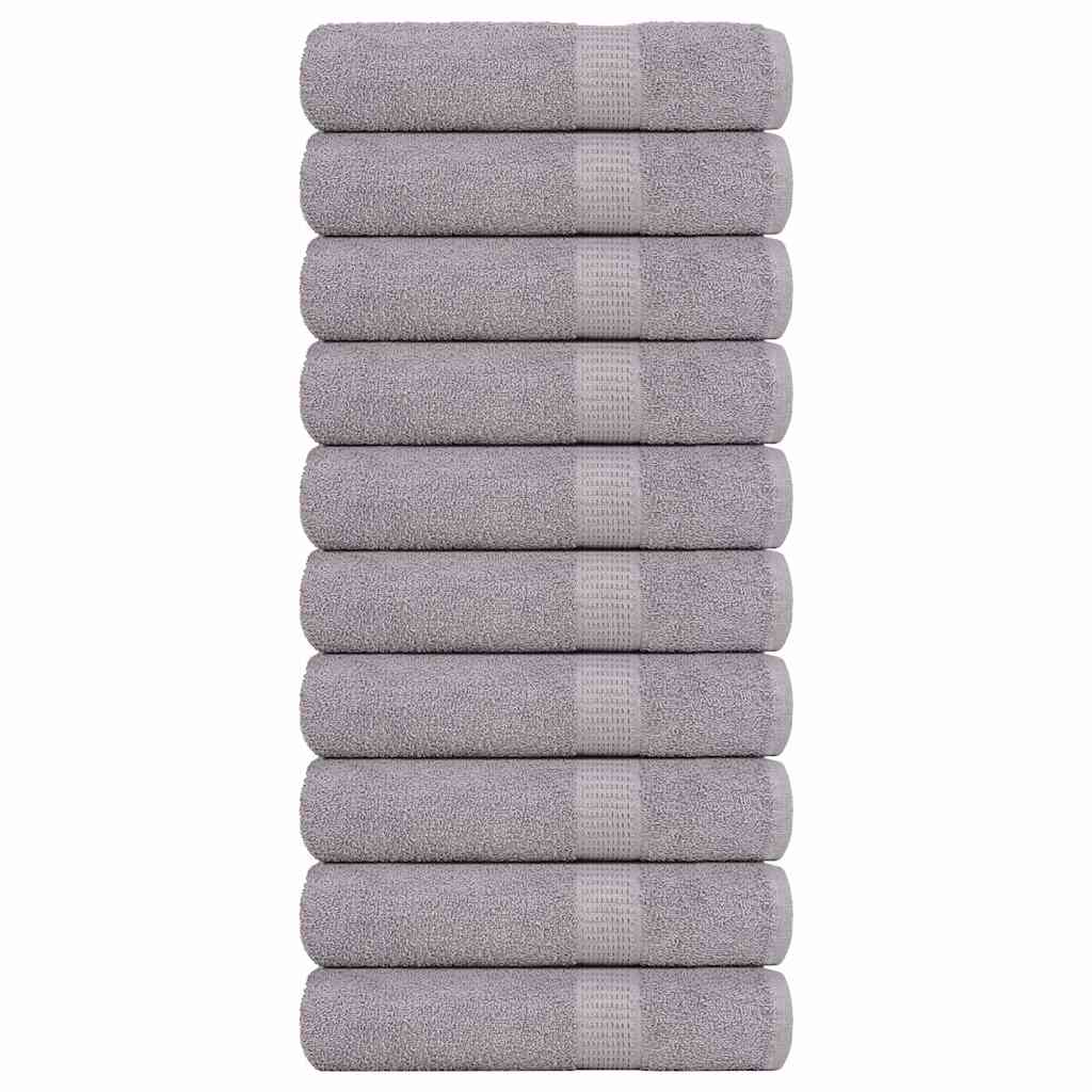 Asciugamani da Bagno 10pz Grigio 100x150cm 360 g/mÃ‚Â² 100% Cotone