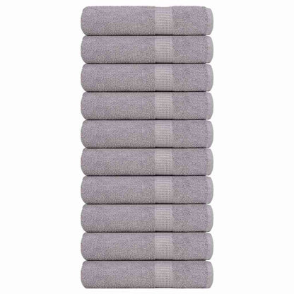 Asciugamani da Bagno 10pz Grigio 100x150cm 360 g/mÃ‚Â² 100% Cotone