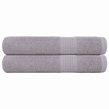 Asciugamani per Sauna 2 pz Grigio 80x200cm 360g/mÃ‚Â² 100% Cotone