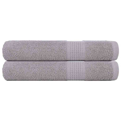 Asciugamani 2 pz Grigio 100x200 cm 360 g/mÂ² 100% Cotone