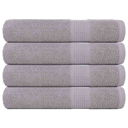 Asciugamani 4 pz Grigio 100x200 cm 360 g/mÃ‚Â² 100% Cotone