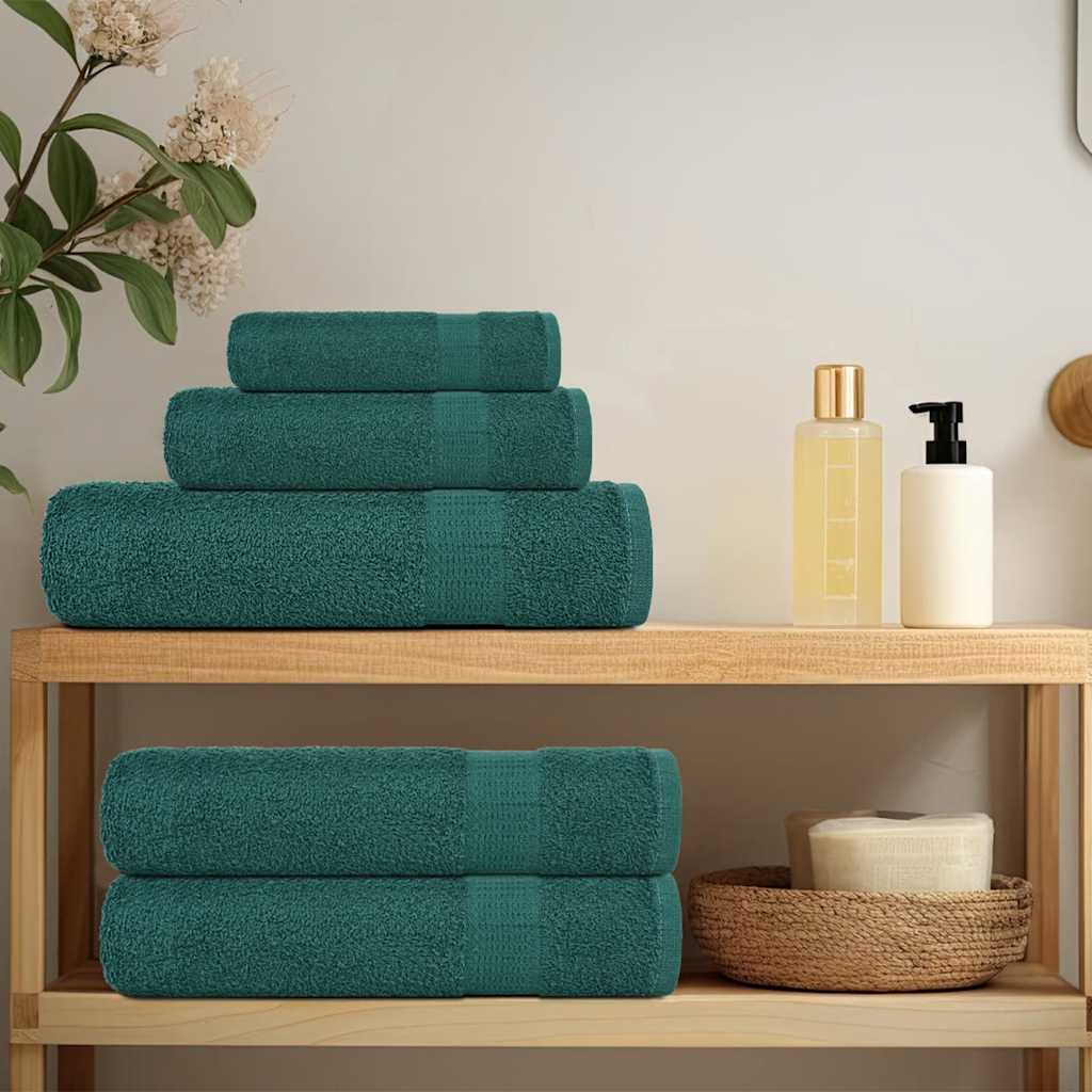 Asciugamani per Sapone 2 pz Verde 30x30cm 360g/m² 100% Cotone