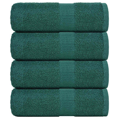 Asciugamani per Sapone 4 pz Verde 30x30cm 360g/m² 100% Cotone