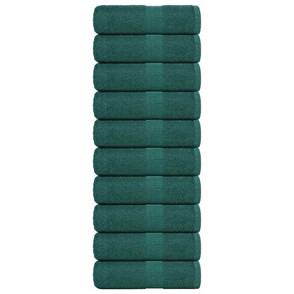 Asciugamani per Sapone 10 pz Verde 30x30cm 360g/m² 100% Cotone