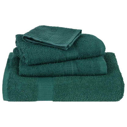 Asciugamani Doccia 2 pz Verde 70x140 cm 360 g/mÂ² 100% Cotone