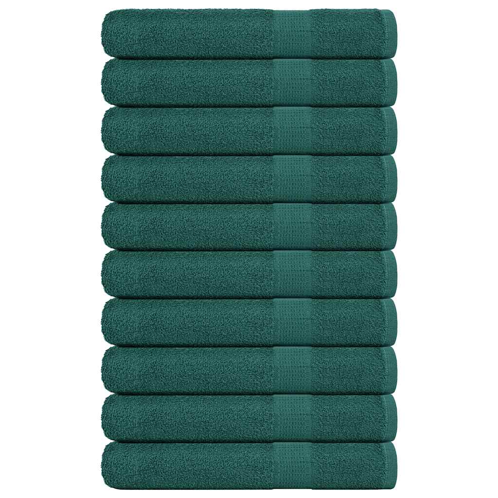 Asciugamani per Sauna 10 pz Verde 80x200cm 360 g/m² 100% Cotone