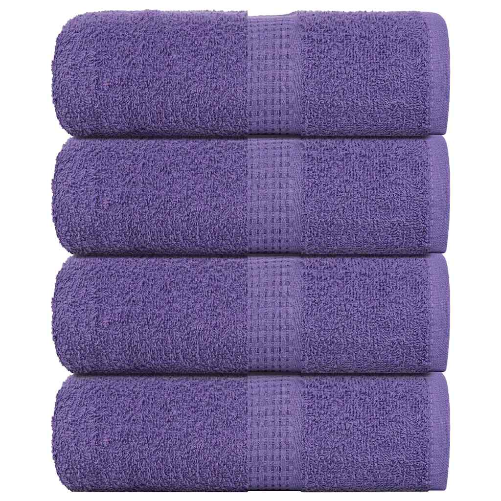 Asciugamani per Sapone 4 pz Viola 30x30cm 360g/mÂ² 100% Cotone