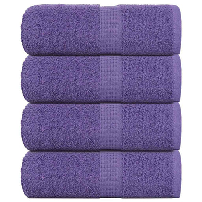 Asciugamani per Sapone 4 pz Viola 30x30cm 360g/mÂ² 100% Cotone