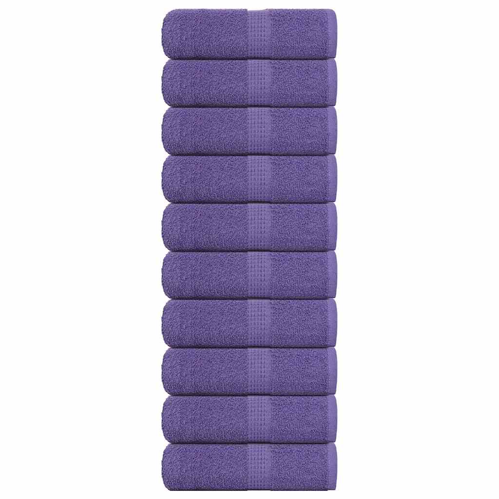 Asciugamani per Sapone 10 pz Viola 30x30cm 360g/mÂ² 100% Cotone