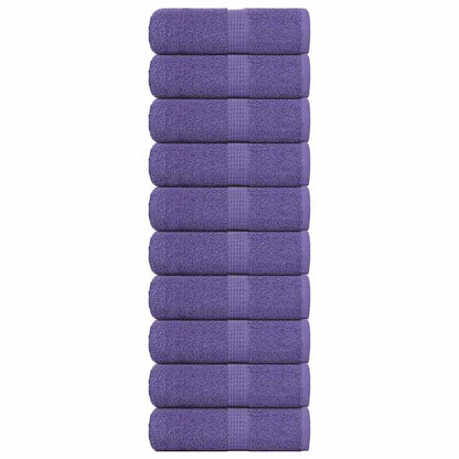 Asciugamani per Sapone 10 pz Viola 30x30cm 360g/mÂ² 100% Cotone