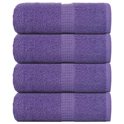 Asciugamani Ospiti 4 pz Viola 30x50 cm 360 g/mÃ‚Â² 100% Cotone