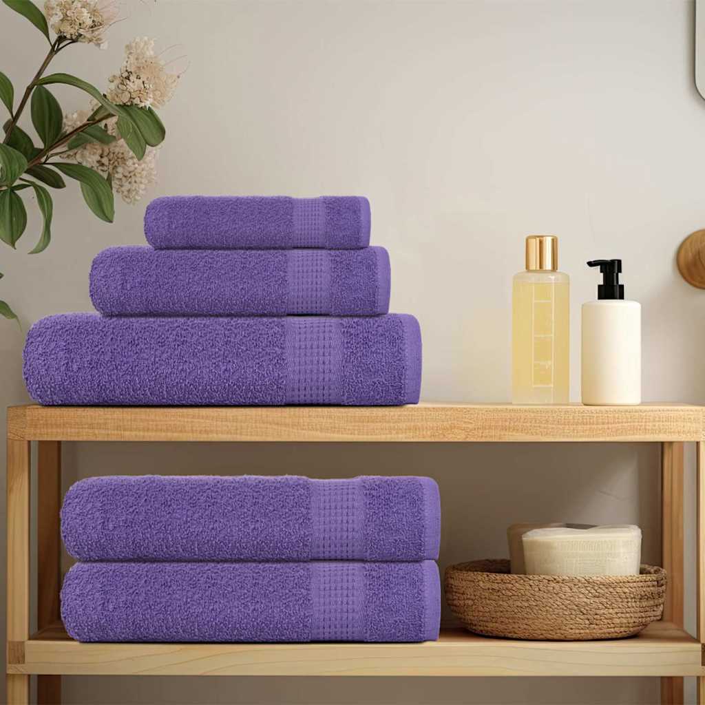 Asciugamani Ospiti 4 pz Viola 30x50 cm 360 g/mÃ‚Â² 100% Cotone