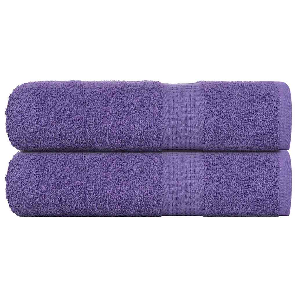 Asciugamani 2 pz Viola 50x100 cm 360 g/mÃ‚Â² 100% Cotone
