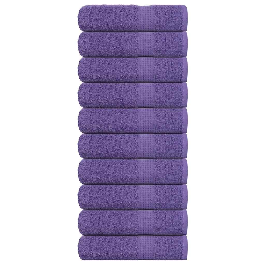 Asciugamani 10 pz Viola 50x100 cm 360 g/mÂ² 100% Cotone