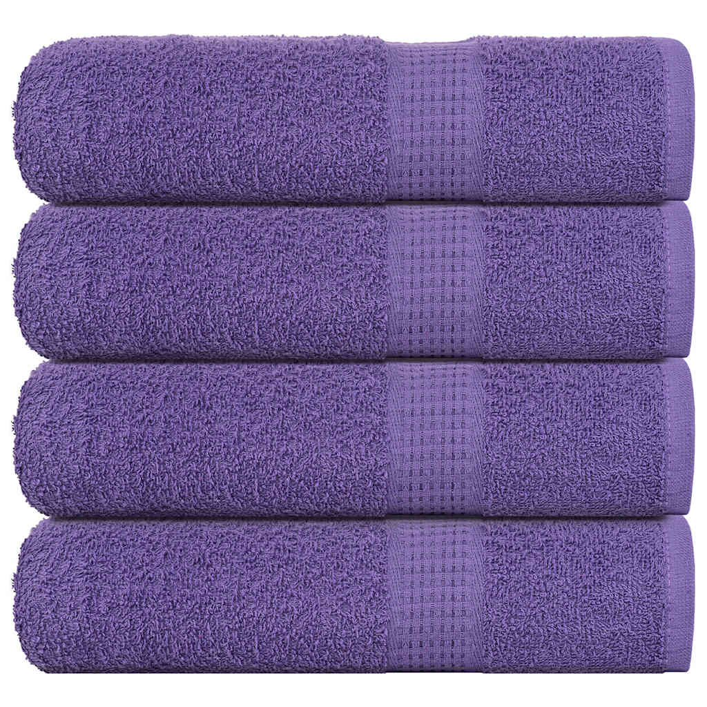 Asciugamani Doccia 4 pz Viola 70x140 cm 360 g/mÂ² 100% Cotone