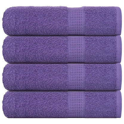 Asciugamani Doccia 4 pz Viola 70x140 cm 360 g/mÂ² 100% Cotone