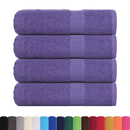 Asciugamani Doccia 4 pz Viola 70x140 cm 360 g/mÂ² 100% Cotone