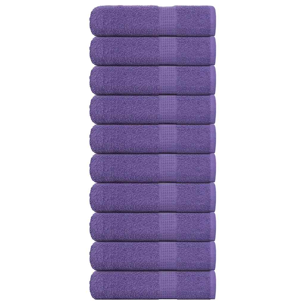 Asciugamani Doccia 10 pz Viola 70x140 cm 360 g/mÃ‚Â² 100% Cotone
