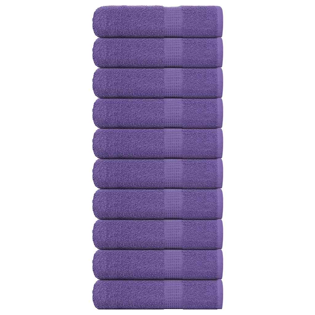 Asciugamani da Bagno 10pz Viola 100x150cm 360g/mÃ‚Â² 100% Cotone