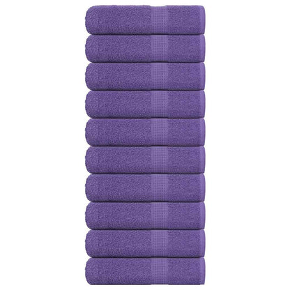 Asciugamani da Bagno 10pz Viola 100x150cm 360g/mÃ‚Â² 100% Cotone
