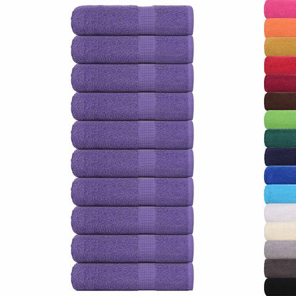 Asciugamani da Bagno 10pz Viola 100x150cm 360g/mÃ‚Â² 100% Cotone