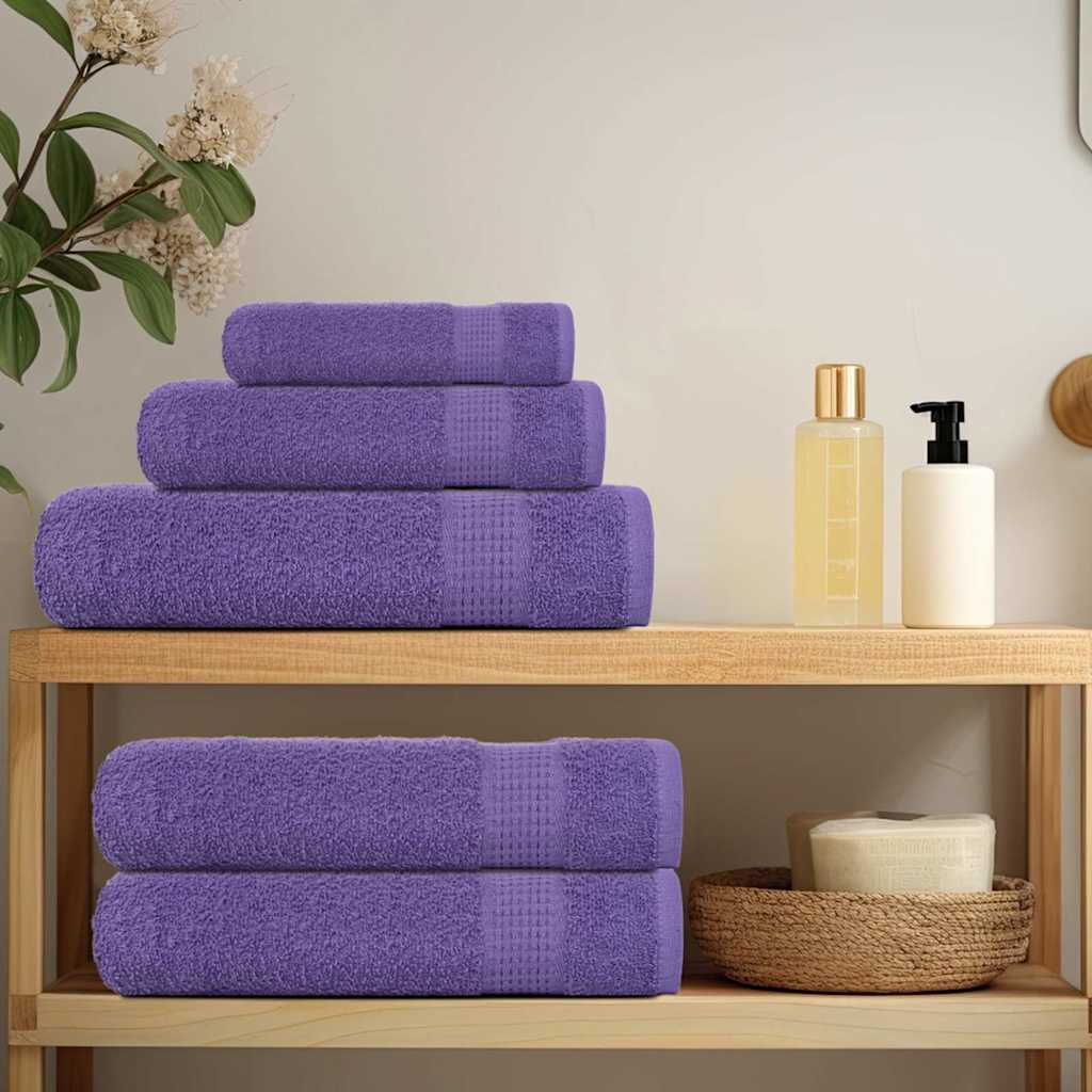 Asciugamani da Bagno 10pz Viola 100x150cm 360g/mÃ‚Â² 100% Cotone