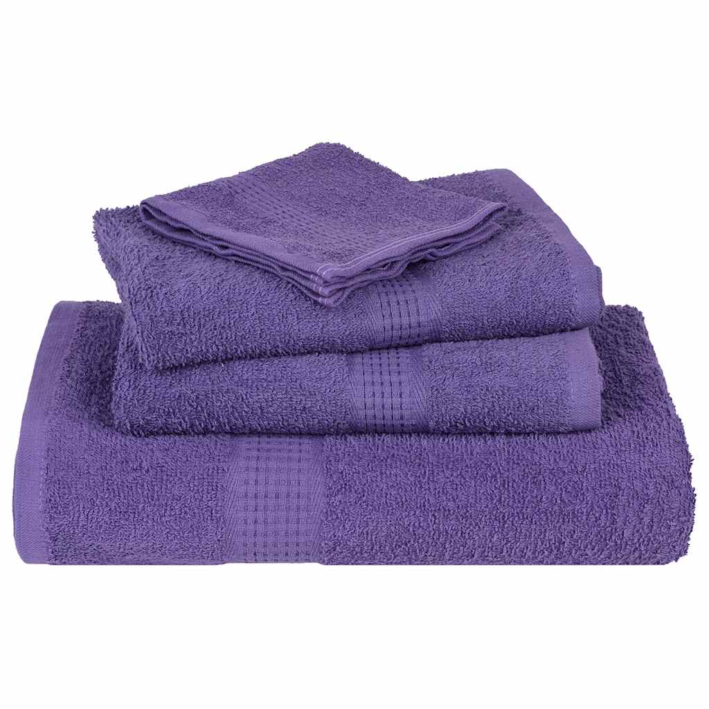 Asciugamani da Bagno 10pz Viola 100x150cm 360g/mÃ‚Â² 100% Cotone