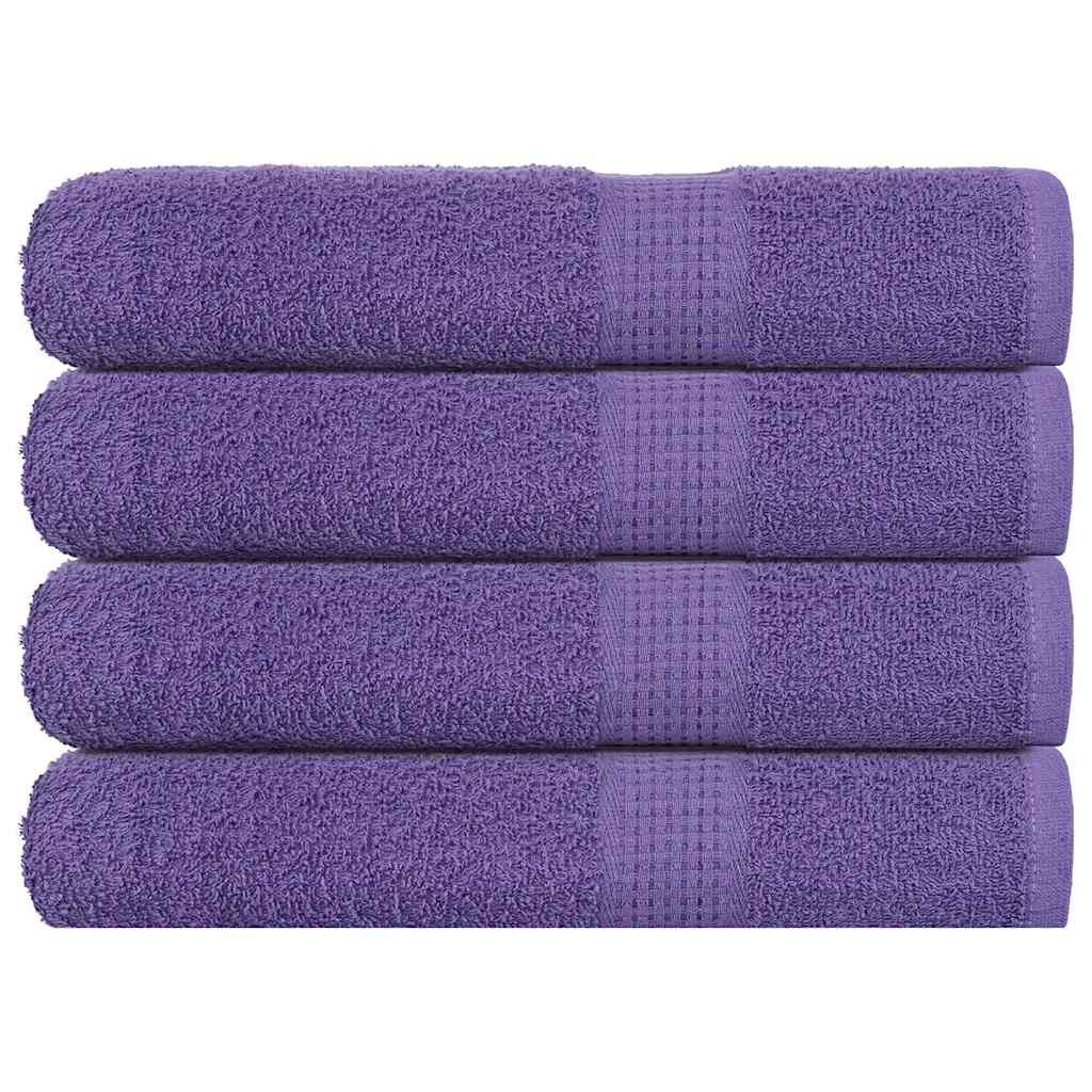 Asciugamani per Sauna 4 pz Viola 80x200cm 360g/mÃ‚Â² 100% Cotone