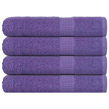 Asciugamani per Sauna 4 pz Viola 80x200cm 360g/mÃ‚Â² 100% Cotone