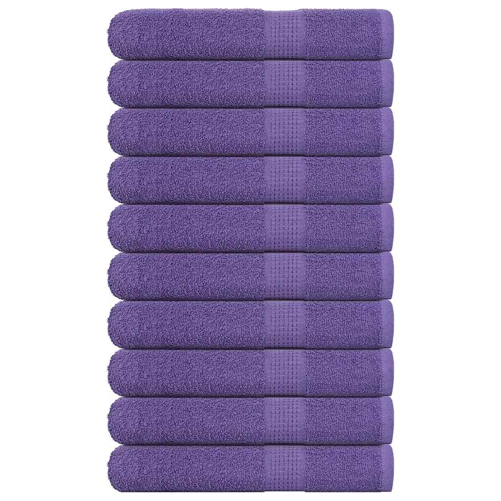 Asciugamani per Sauna 10 pz Viola 80x200cm 360g/mÃ‚Â² 100% Cotone