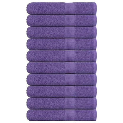 Asciugamani per Sauna 10 pz Viola 80x200cm 360g/mÃ‚Â² 100% Cotone