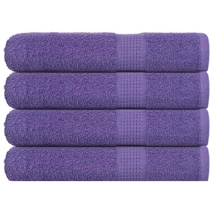 Asciugamani 4 pz Viola 100x200 cm 360 g/mÂ² 100% Cotone
