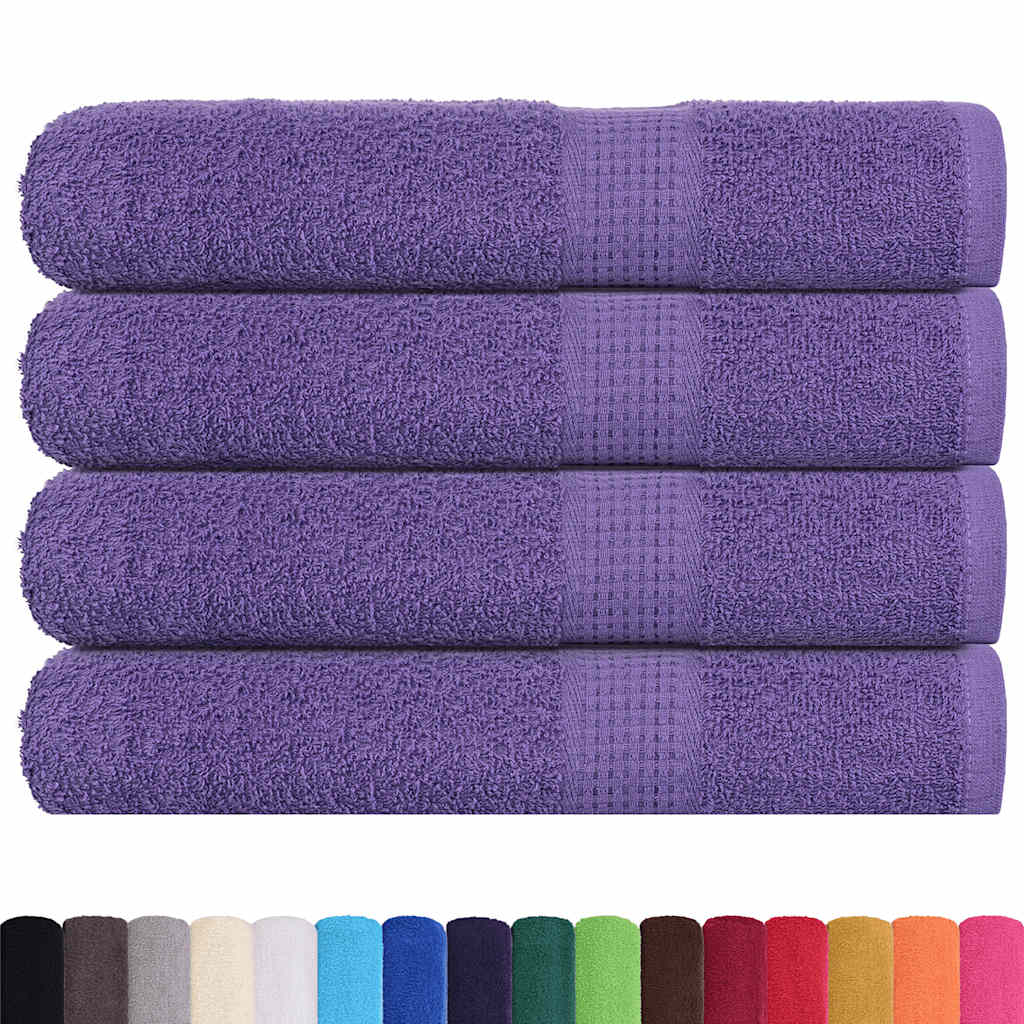Asciugamani 4 pz Viola 100x200 cm 360 g/mÂ² 100% Cotone