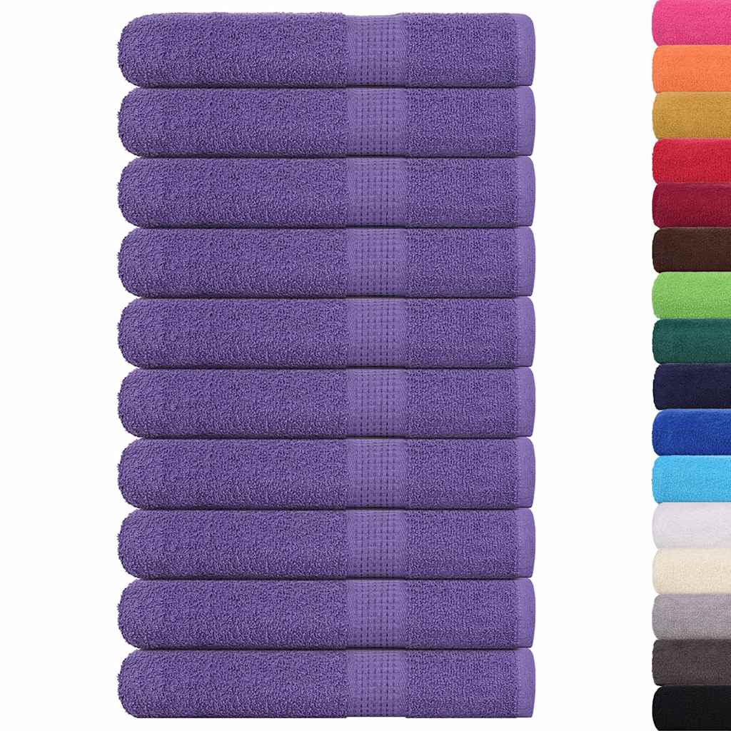 Asciugamani FROGN 10 pz Viola 100x200 cm 360 g/mÂ²