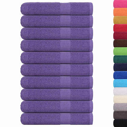 Asciugamani FROGN 10 pz Viola 100x200 cm 360 g/mÂ²