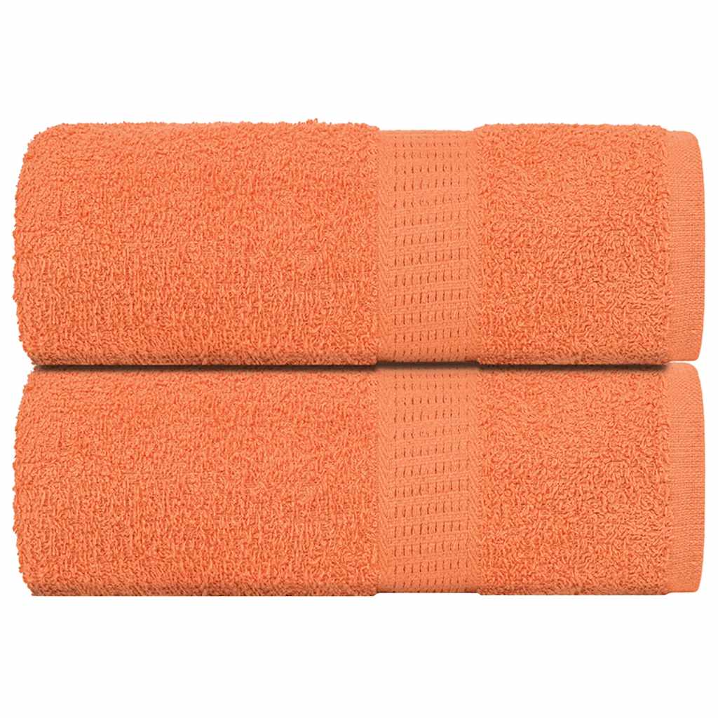 Asciugamani Ospiti 2 pz Arancioni 30x50 cm 360 g/mÂ² 100% Cotone