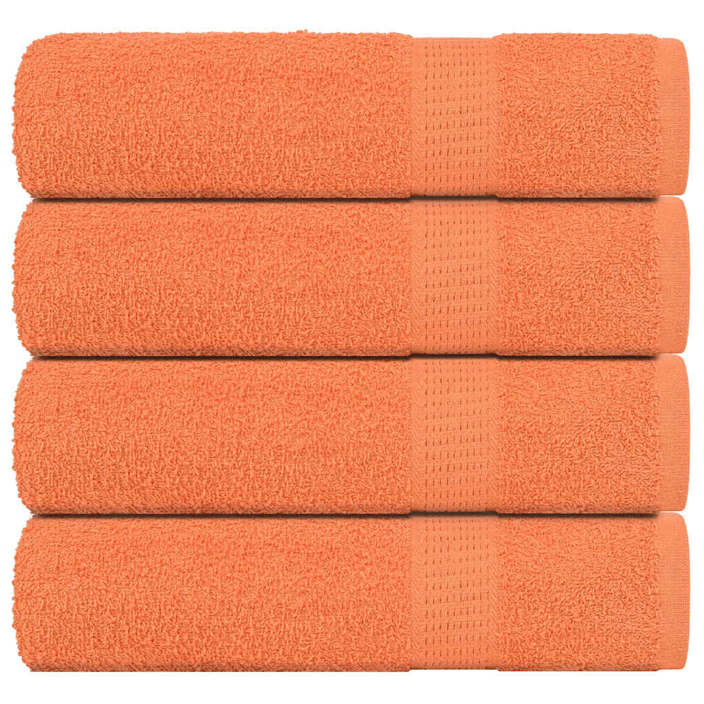Asciugamani Doccia 4 pz Arancioni 70x140cm 360 g/m² 100% Cotone