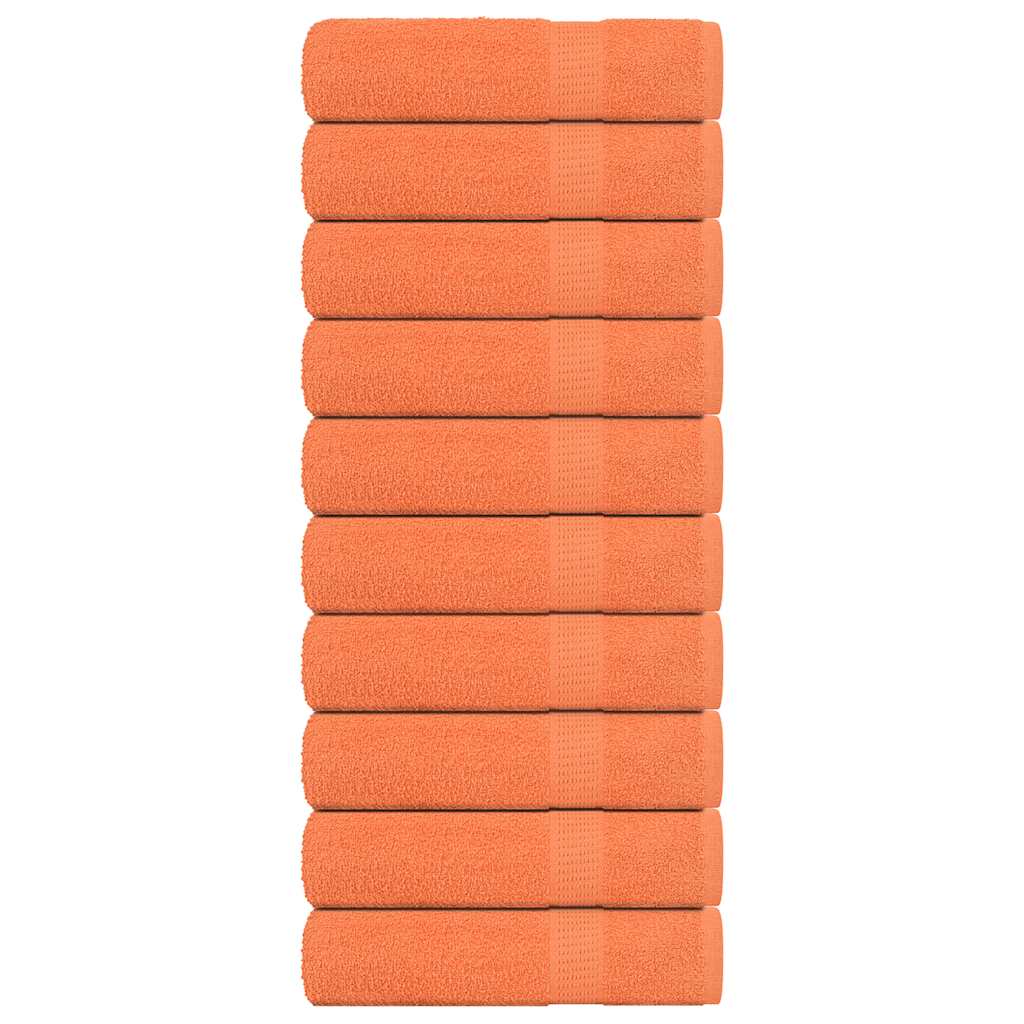Asciugamani Doccia 10 pz Arancioni 70x140cm 360g/mÂ² 100% Cotone