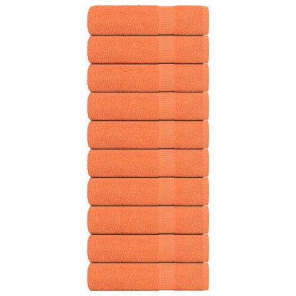 Asciugamani Doccia 10 pz Arancioni 70x140cm 360g/mÂ² 100% Cotone