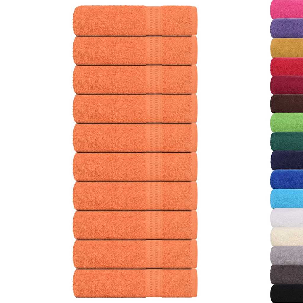 Asciugamani Doccia 10 pz Arancioni 70x140cm 360g/mÂ² 100% Cotone