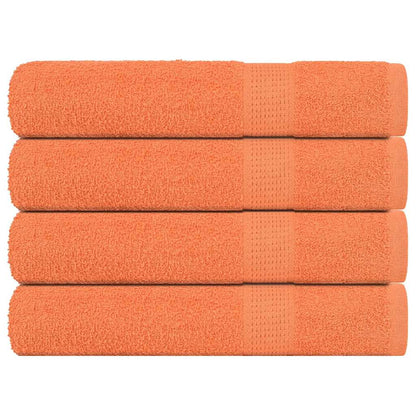Asciugamani Sauna 4 pz Arancioni 80x200cm 360g/mÂ² 100% Cotone