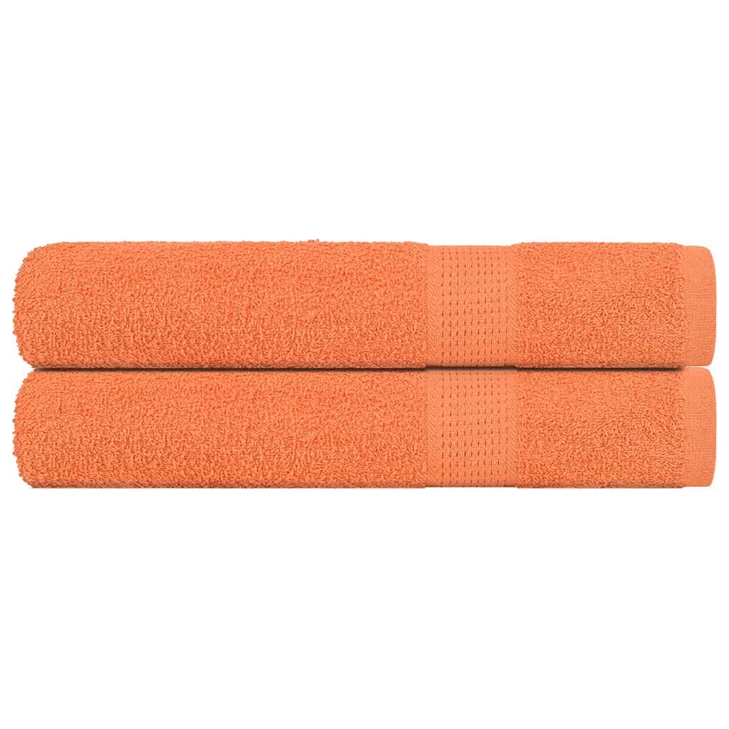 Asciugamani 2 pz Arancioni 100x200 cm 360 g/m² 100% Cotone