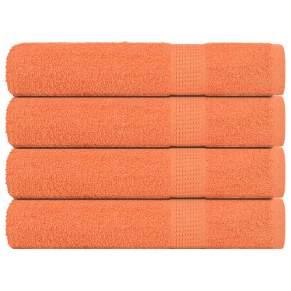 Asciugamani 4 pz Arancioni 100x200 cm 360 g/mÂ² 100% Cotone