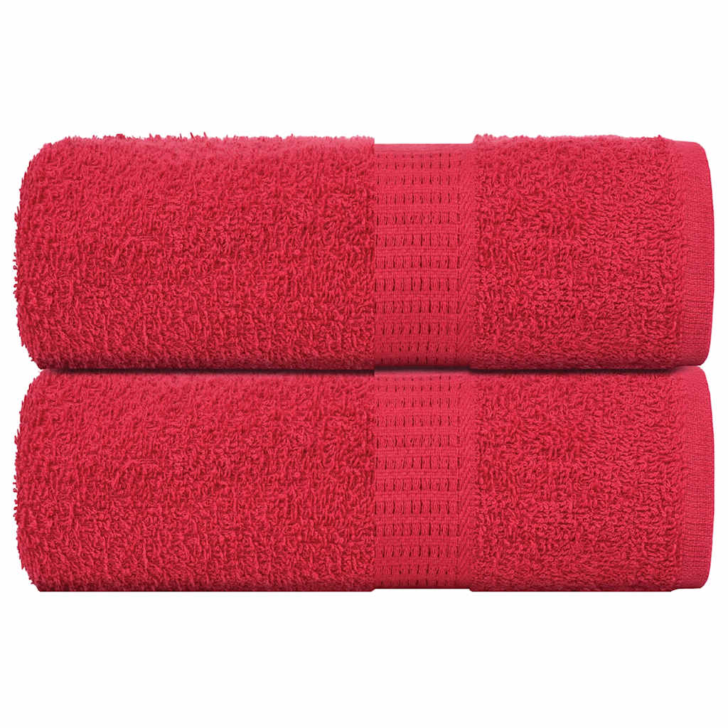Asciugamani per Sapone 2 pz Rossi 30x30 cm 360 g/mÂ² 100% Cotone