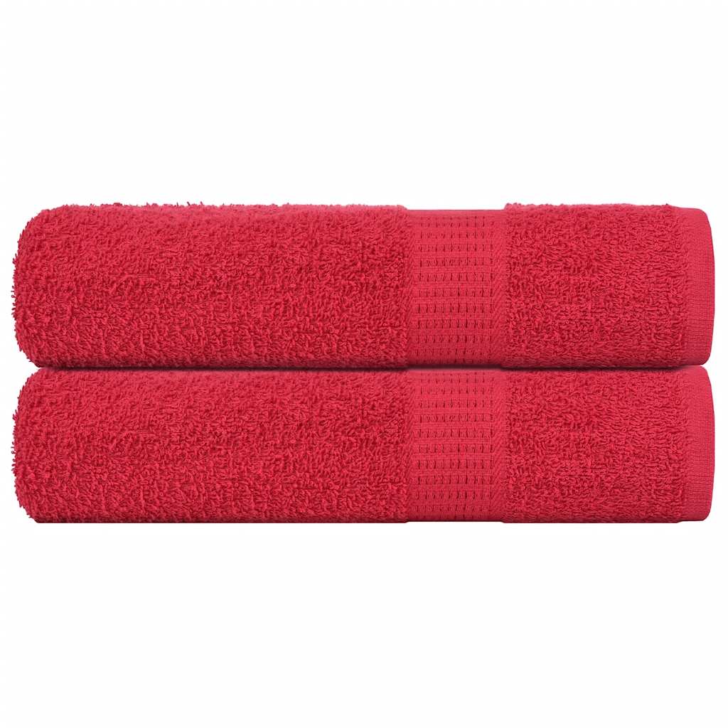 Asciugamani 2 pz Rossi 50x100 cm 360 g/mÂ² 100% Cotone