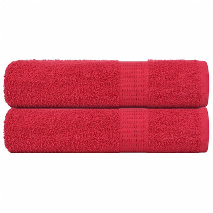 Asciugamani 2 pz Rossi 50x100 cm 360 g/mÂ² 100% Cotone