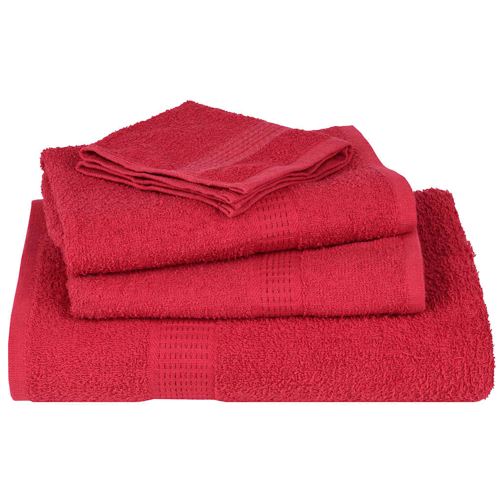 Asciugamani 10 pz Rossi 50x100 cm 360 g/mÃ‚Â² 100% Cotone