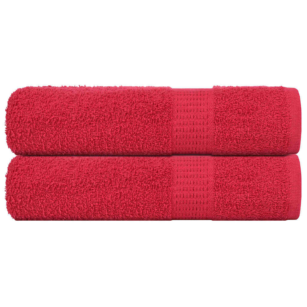 Asciugamani Doccia 2 pz Rossi 70x140 cm 360 g/mÂ² 100% Cotone