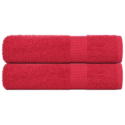 Asciugamani Doccia 2 pz Rossi 70x140 cm 360 g/mÂ² 100% Cotone