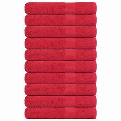 Asciugamani 10 pz Rossi 100x200 cm 360 g/mÂ² 100% Cotone